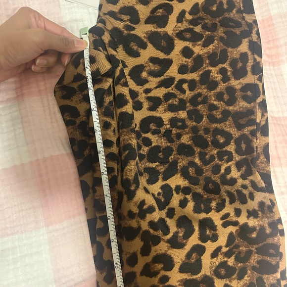 Reformation Petites Vida Low Rise Pant 0P Jaguar Cheetah Leopard - Picture 8 of 11